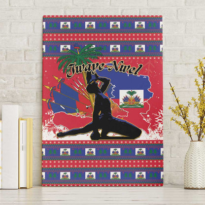 Ayiti Jwaye Nwel Canvas Wall Art Haiti Merry Christmas - African Pride