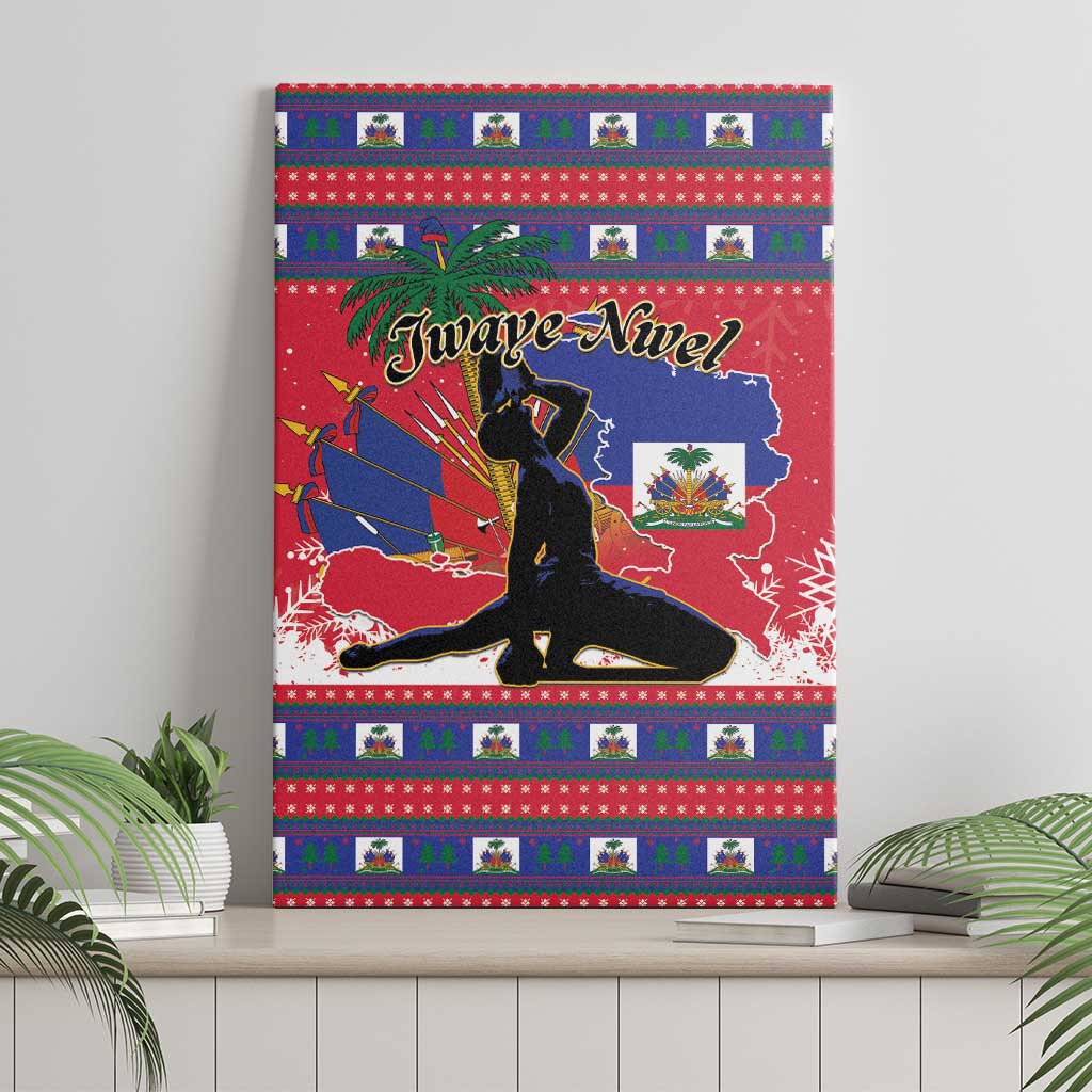 Ayiti Jwaye Nwel Canvas Wall Art Haiti Merry Christmas - African Pride