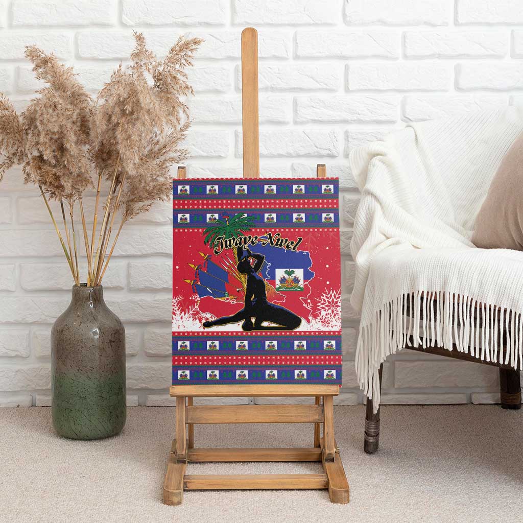 Ayiti Jwaye Nwel Canvas Wall Art Haiti Merry Christmas - African Pride
