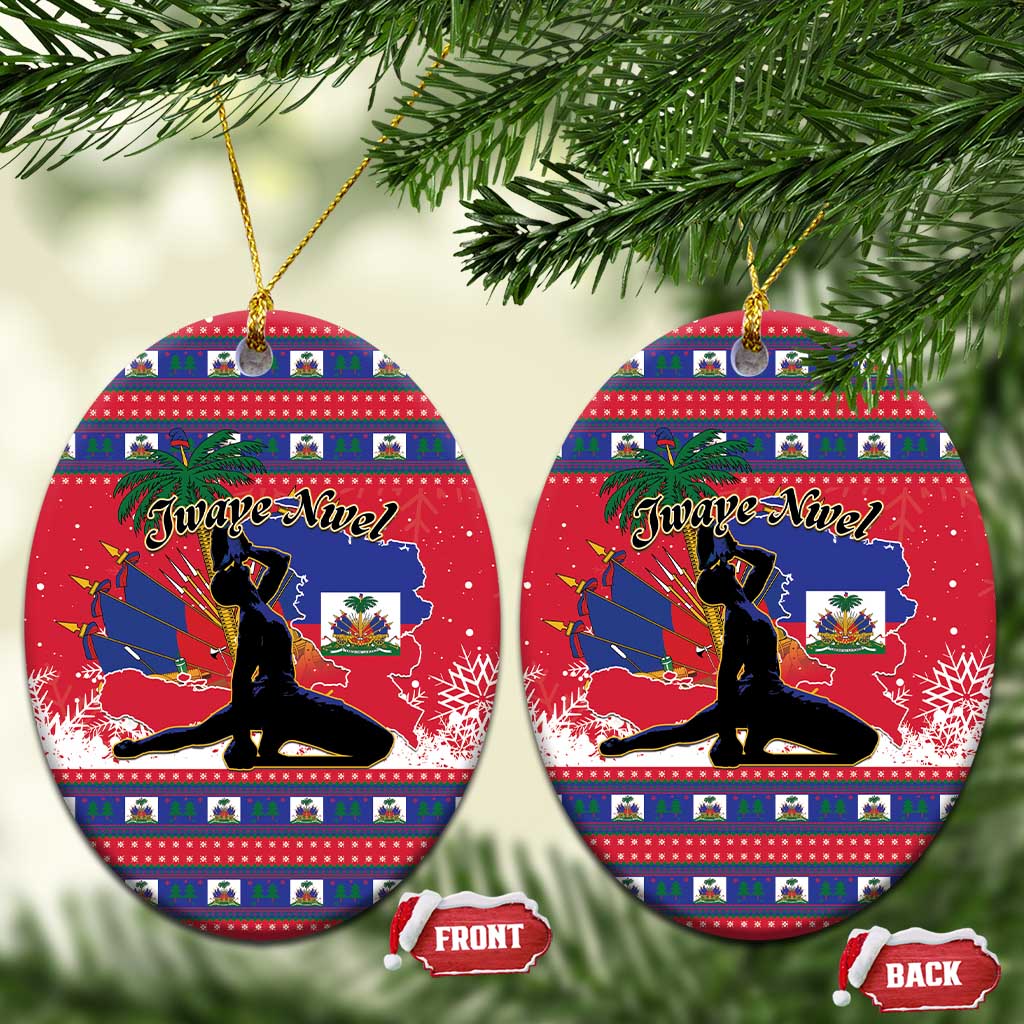 Ayiti Jwaye Nwel Ceramic Ornament Haiti Merry Christmas - African Pride