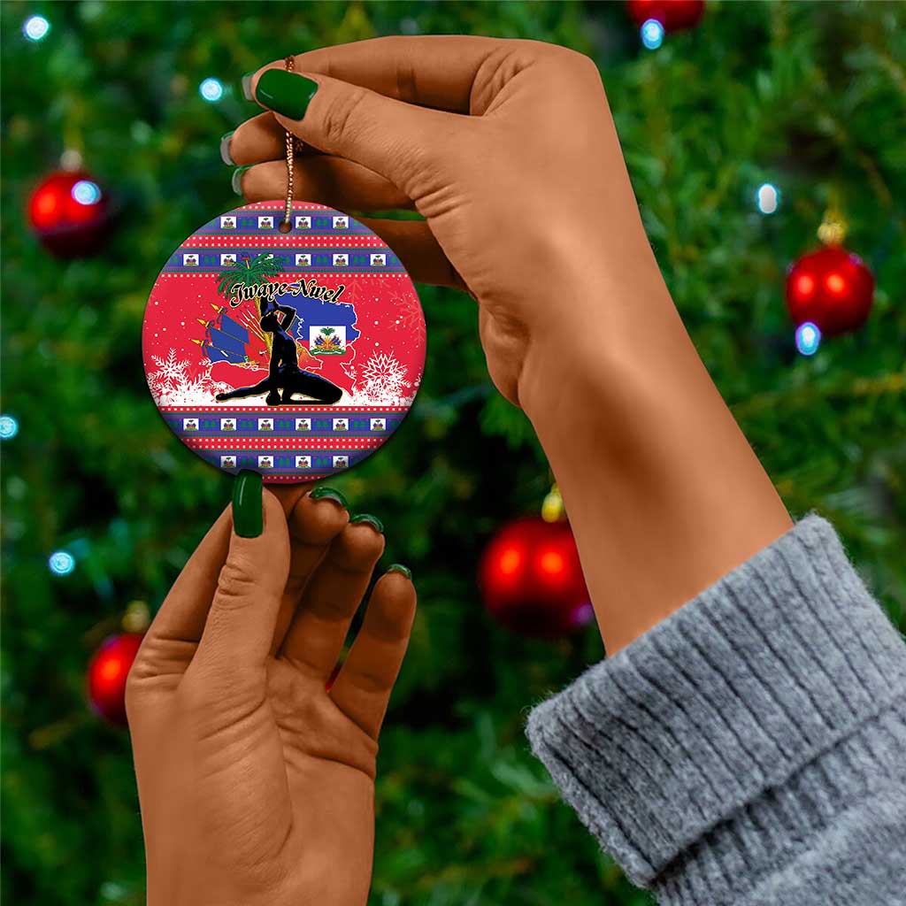 Ayiti Jwaye Nwel Ceramic Ornament Haiti Merry Christmas - African Pride