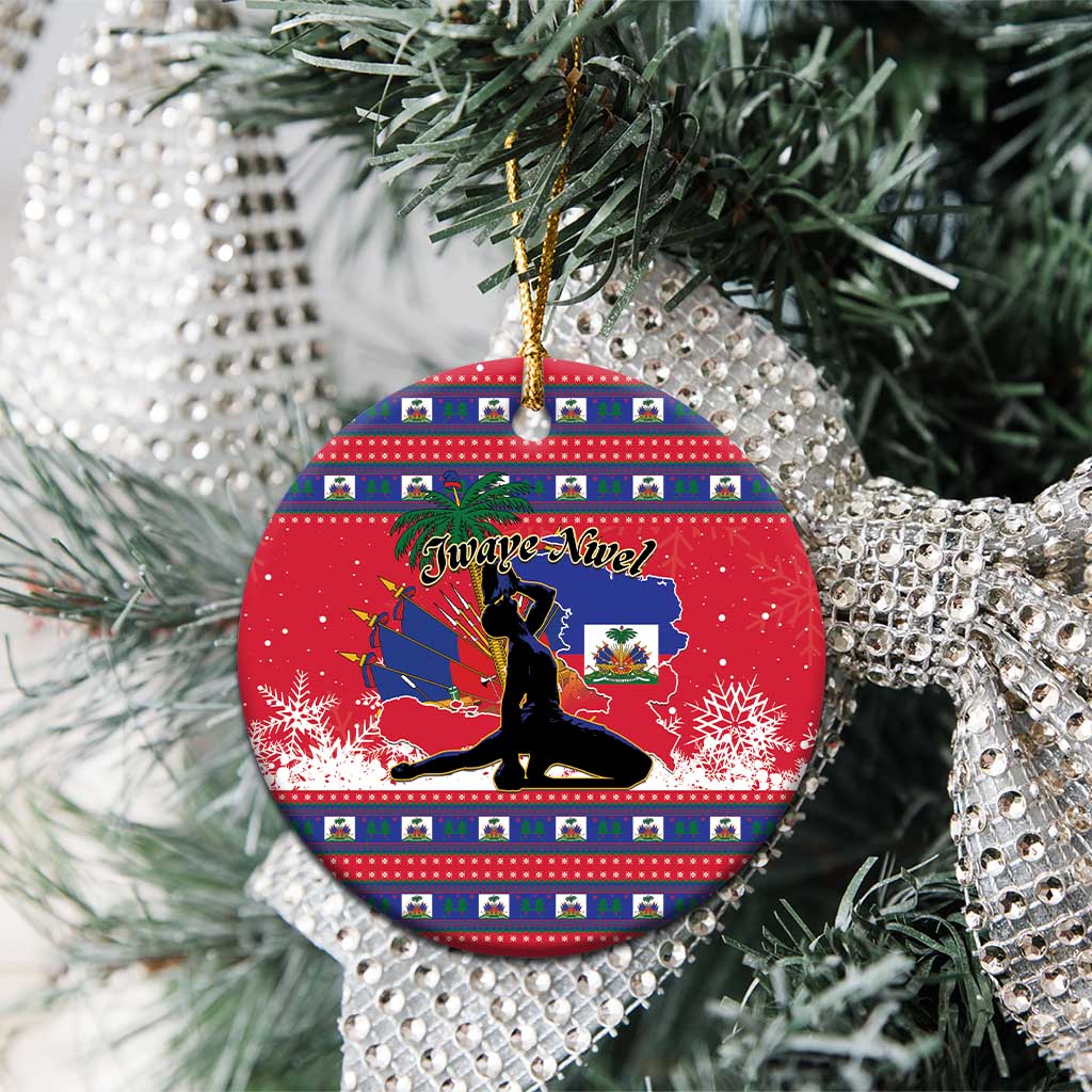 Ayiti Jwaye Nwel Ceramic Ornament Haiti Merry Christmas - African Pride