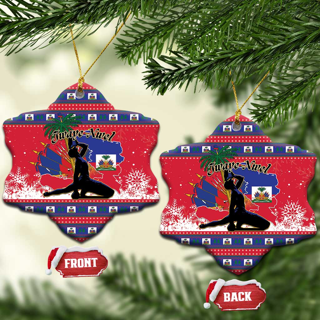 Ayiti Jwaye Nwel Ceramic Ornament Haiti Merry Christmas - African Pride