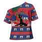 Personalized Ayiti Jwaye Nwel Cross Shoulder Shirt Haiti Merry Christmas