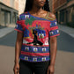 Personalized Ayiti Jwaye Nwel Cross Shoulder Shirt Haiti Merry Christmas