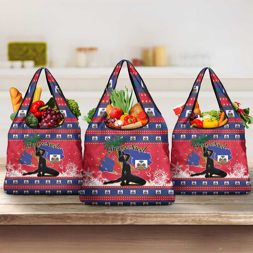 Ayiti Jwaye Nwel Grocery Bag Haiti Merry Christmas - African Pride