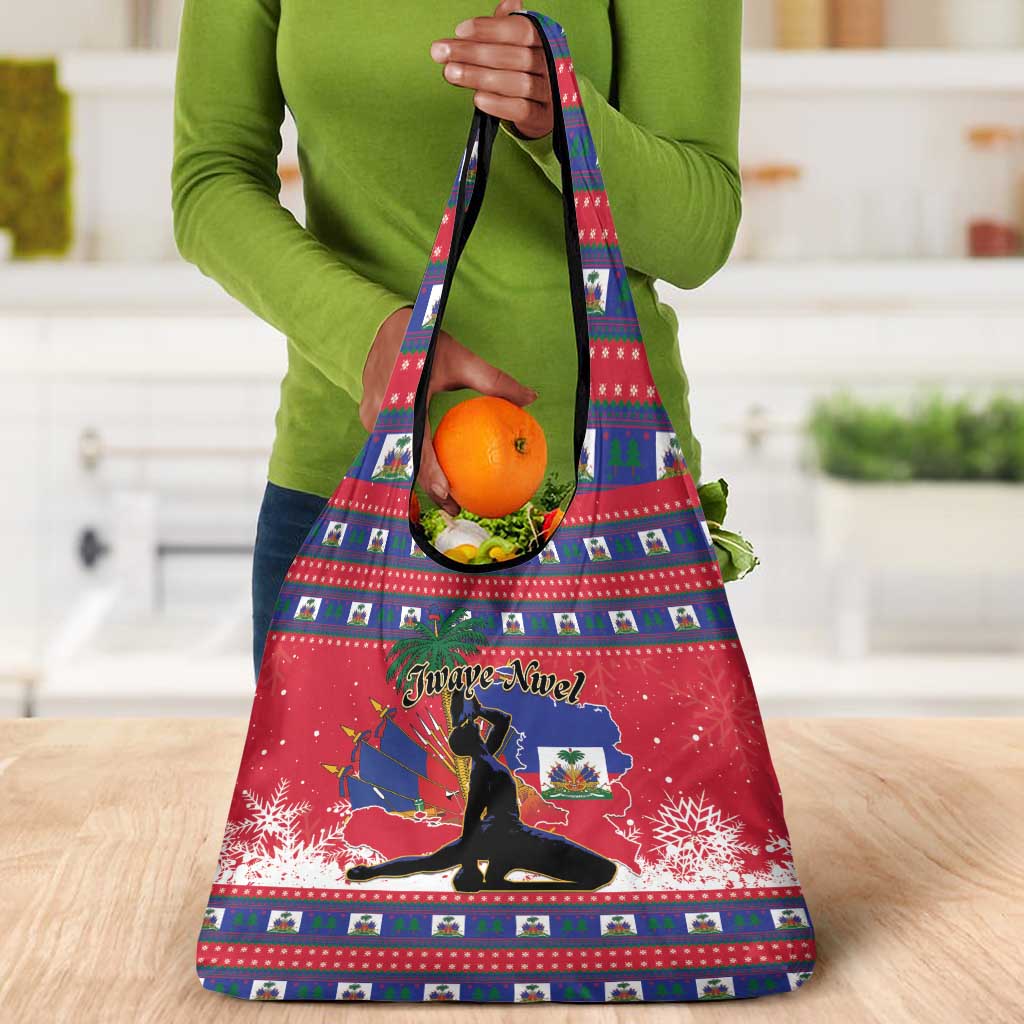 Ayiti Jwaye Nwel Grocery Bag Haiti Merry Christmas - African Pride