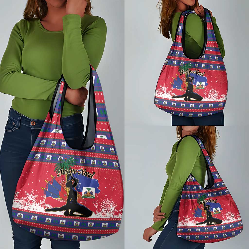 Ayiti Jwaye Nwel Grocery Bag Haiti Merry Christmas - African Pride