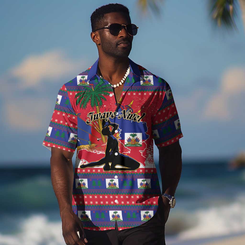 Personalized Ayiti Jwaye Nwel Hawaiian Shirt Haiti Merry Christmas LT01