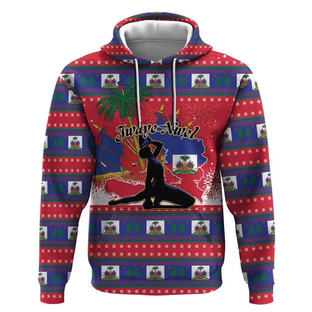 Personalized Ayiti Jwaye Nwel Hoodie Haiti Merry Christmas - African Pride