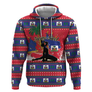 Personalized Ayiti Jwaye Nwel Hoodie Haiti Merry Christmas - African Pride