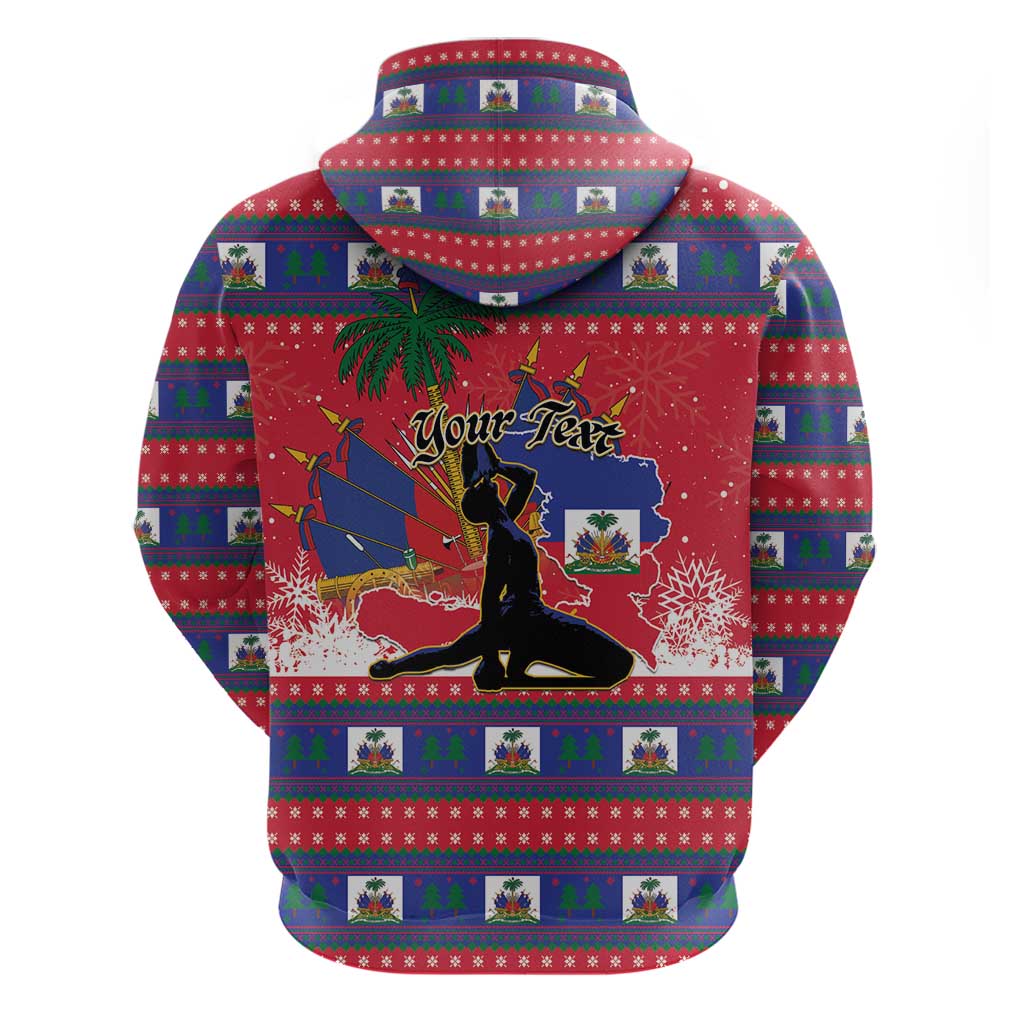 Personalized Ayiti Jwaye Nwel Hoodie Haiti Merry Christmas - African Pride