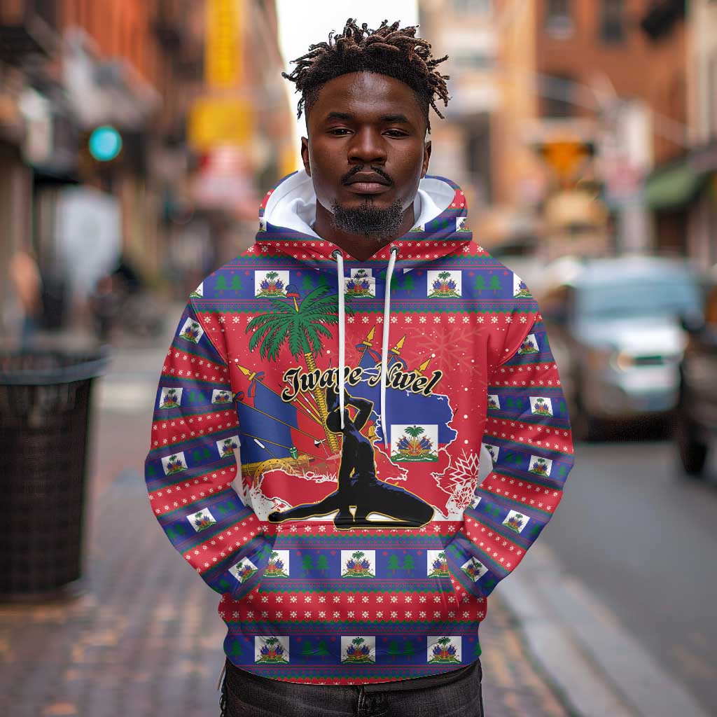 Personalized Ayiti Jwaye Nwel Hoodie Haiti Merry Christmas - African Pride
