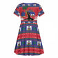 Personalized Ayiti Jwaye Nwel Kid Short Sleeve Dress Haiti Merry Christmas LT01