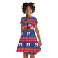 Personalized Ayiti Jwaye Nwel Kid Short Sleeve Dress Haiti Merry Christmas LT01