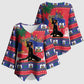 Personalized Ayiti Jwaye Nwel Kimono Sleeve Blouse Haiti Merry Christmas