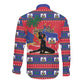 Personalized Ayiti Jwaye Nwel Long Sleeve Button Shirt Haiti Merry Christmas - African Pride