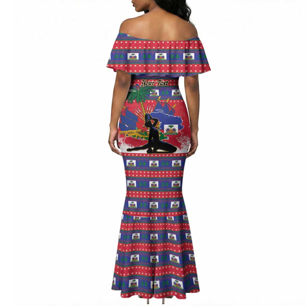 Personalized Ayiti Jwaye Nwel Mermaid Dress Haiti Merry Christmas LT01
