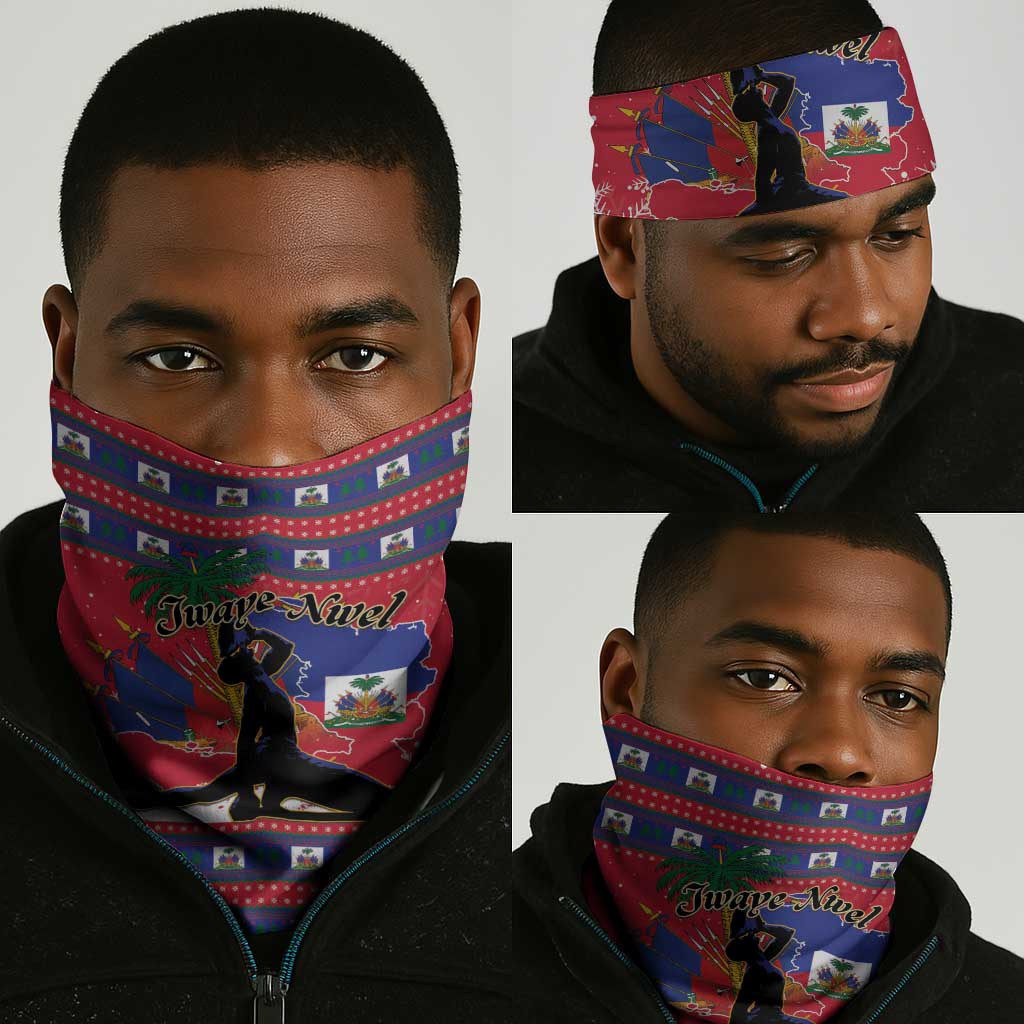 Ayiti Jwaye Nwel Neck Gaiter Haiti Merry Christmas - African Pride