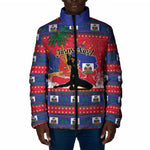 Personalized Ayiti Jwaye Nwel Padded Jacket Haiti Merry Christmas