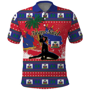 Personalized Ayiti Jwaye Nwel Polo Shirt Haiti Merry Christmas LT01
