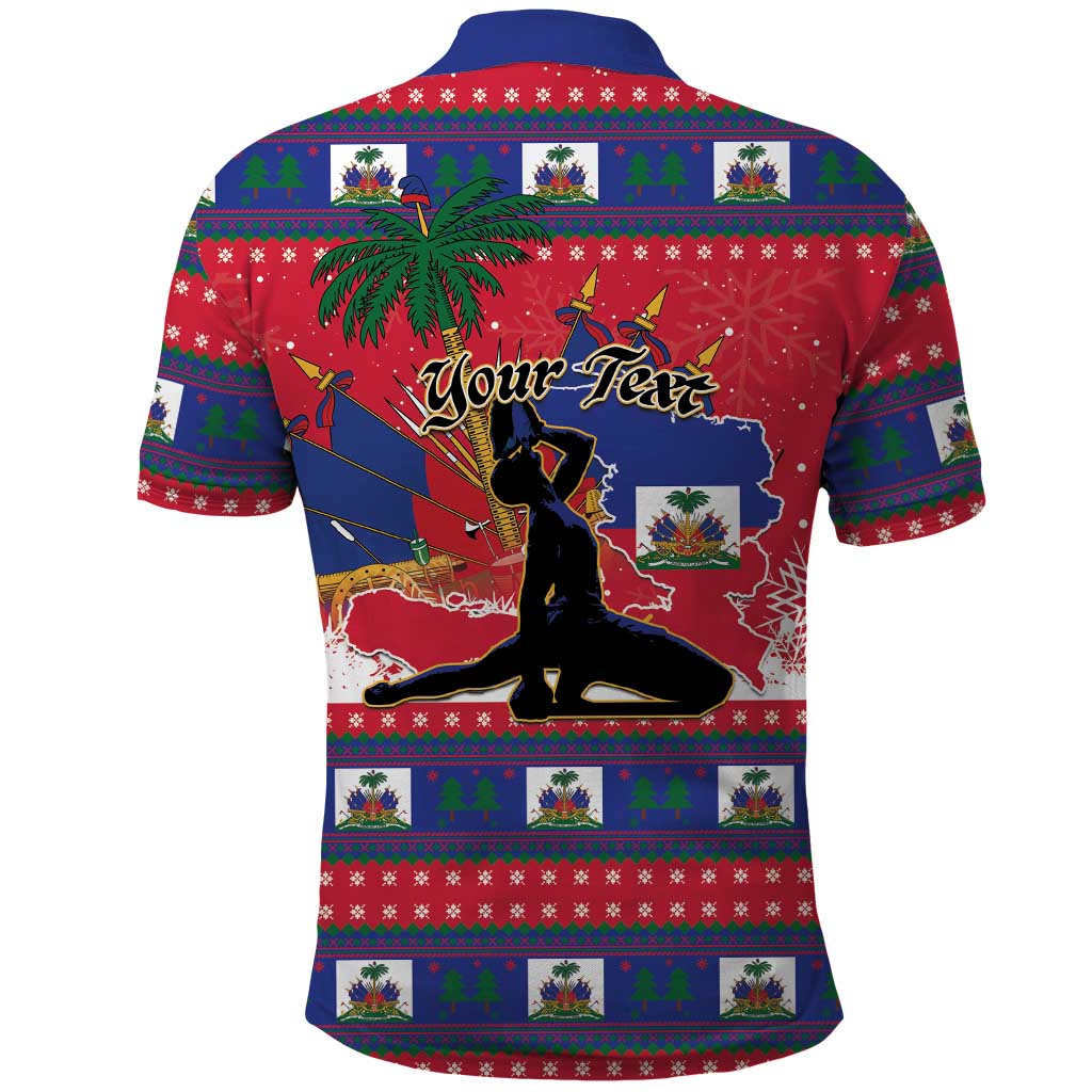 Personalized Ayiti Jwaye Nwel Polo Shirt Haiti Merry Christmas LT01