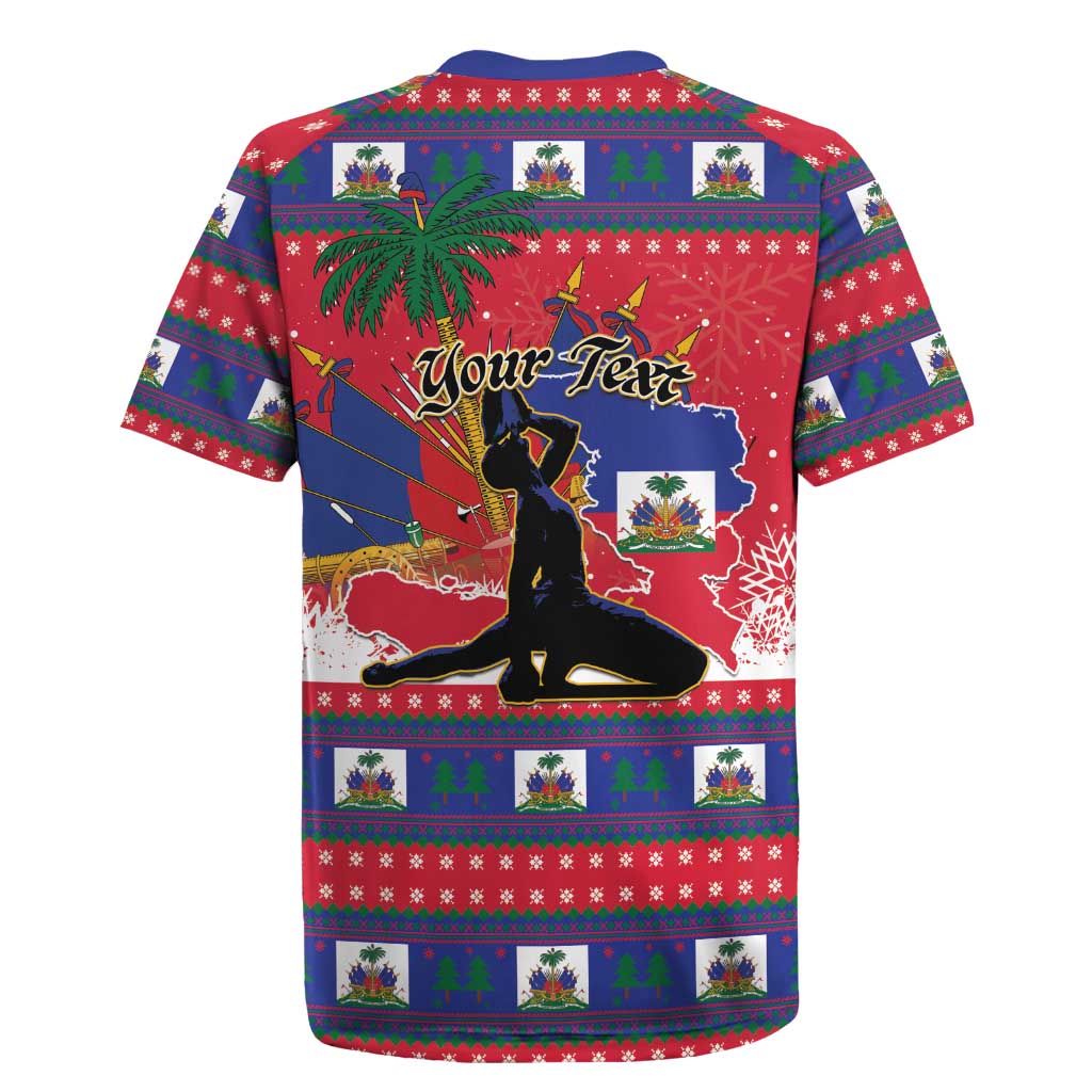 Personalized Ayiti Jwaye Nwel Rugby Jersey Haiti Merry Christmas LT01