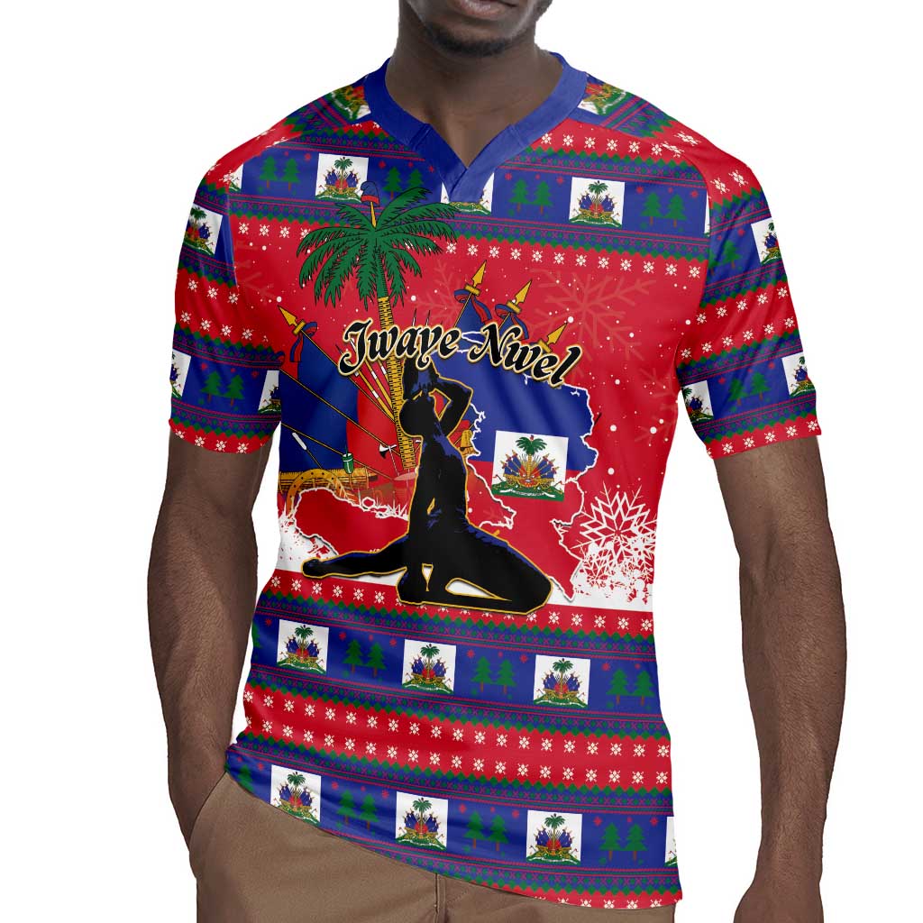 Personalized Ayiti Jwaye Nwel Rugby Jersey Haiti Merry Christmas LT01