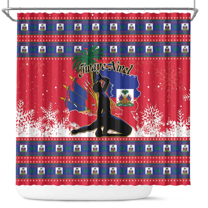 Ayiti Jwaye Nwel Shower Curtain Haiti Merry Christmas - African Pride