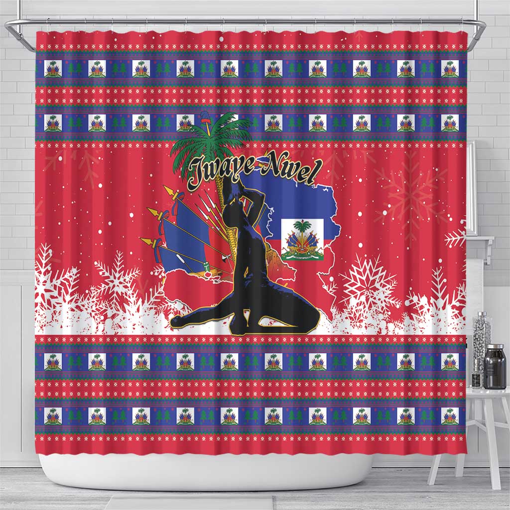 Ayiti Jwaye Nwel Shower Curtain Haiti Merry Christmas - African Pride