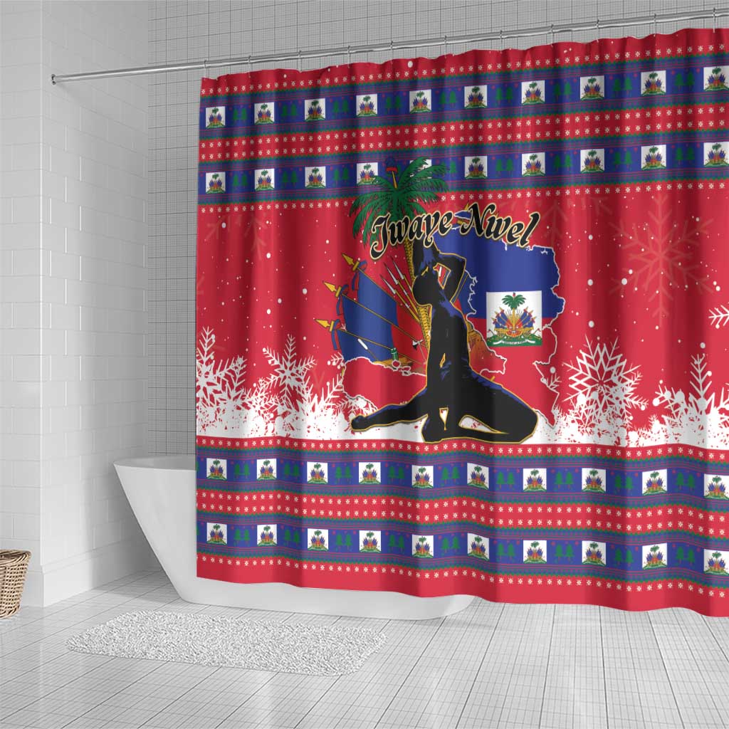 Ayiti Jwaye Nwel Shower Curtain Haiti Merry Christmas - African Pride