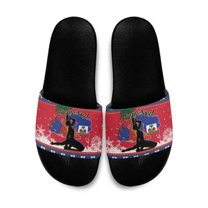 Ayiti Jwaye Nwel Slide Sandals Haiti Merry Christmas