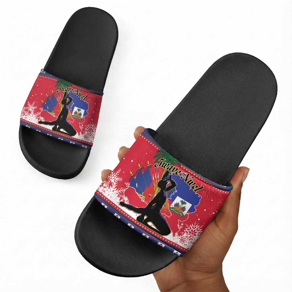 Ayiti Jwaye Nwel Slide Sandals Haiti Merry Christmas