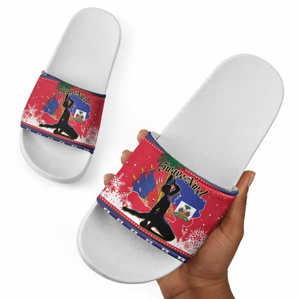 Ayiti Jwaye Nwel Slide Sandals Haiti Merry Christmas