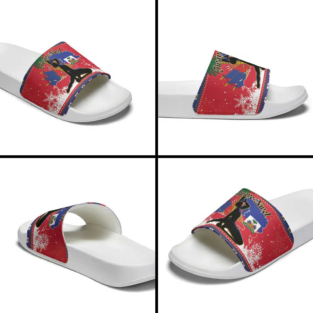 Ayiti Jwaye Nwel Slide Sandals Haiti Merry Christmas