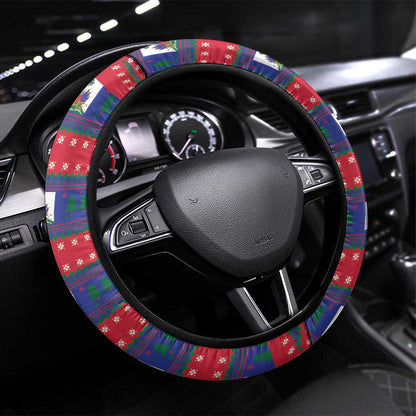 Ayiti Jwaye Nwel Steering Wheel Cover Haiti Merry Christmas - African Pride