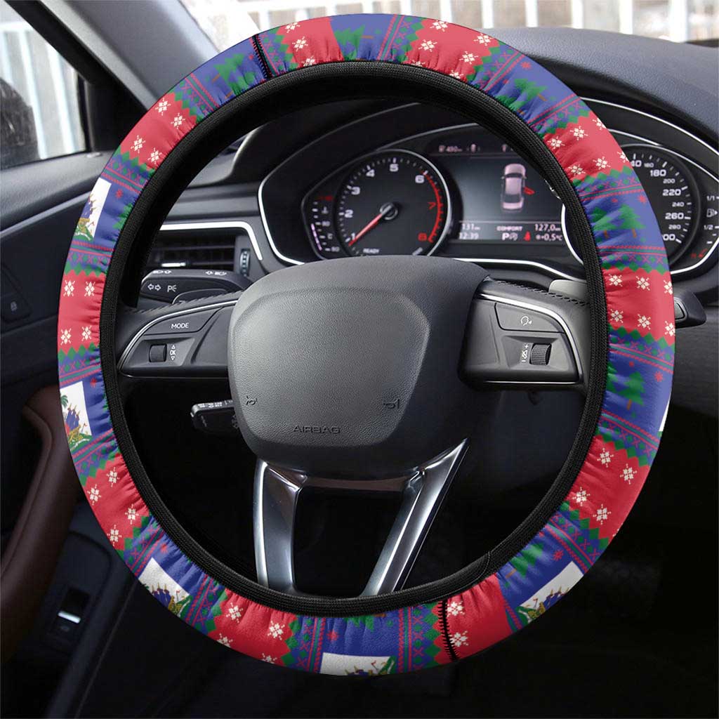 Ayiti Jwaye Nwel Steering Wheel Cover Haiti Merry Christmas - African Pride