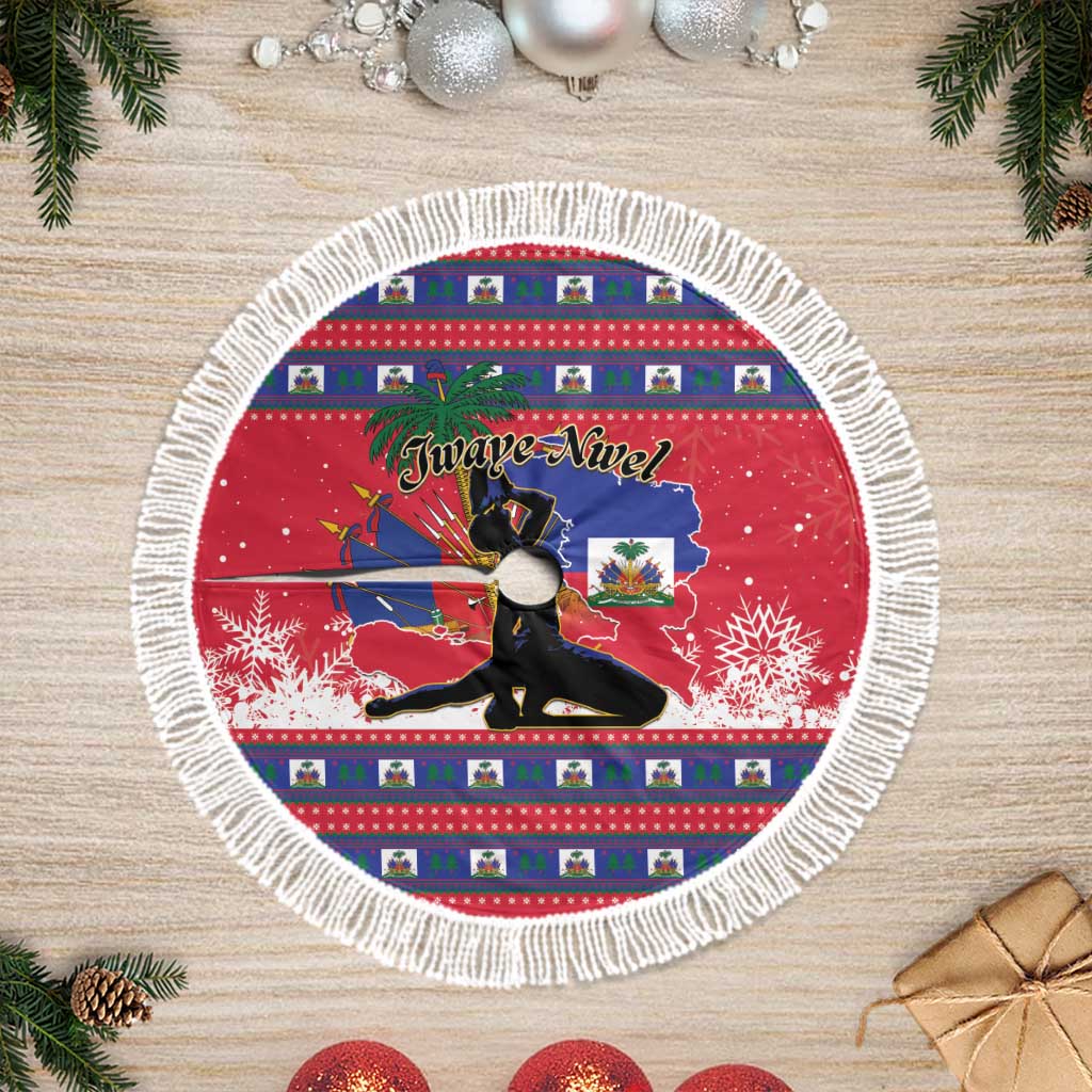 Ayiti Jwaye Nwel Tree Skirt Haiti Merry Christmas - African Pride