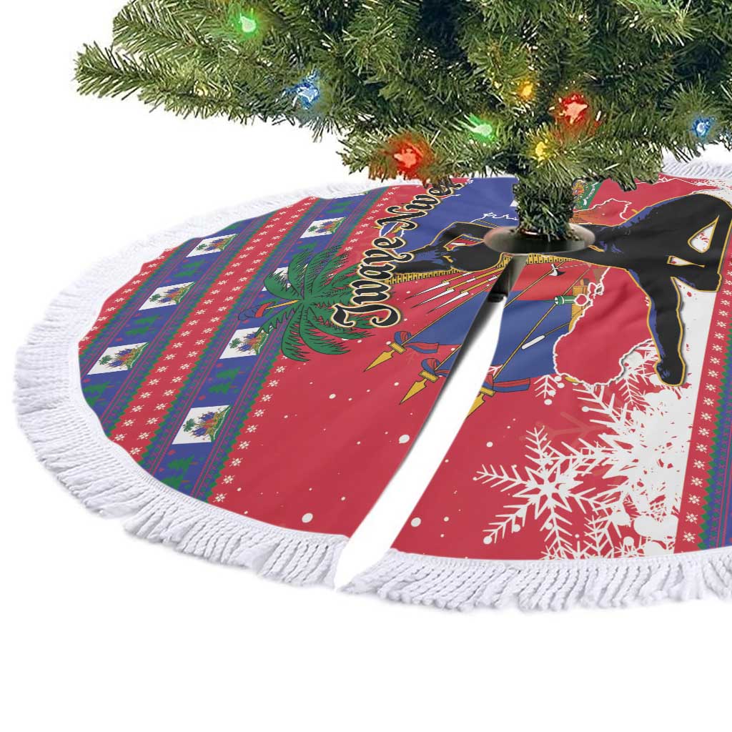Ayiti Jwaye Nwel Tree Skirt Haiti Merry Christmas - African Pride