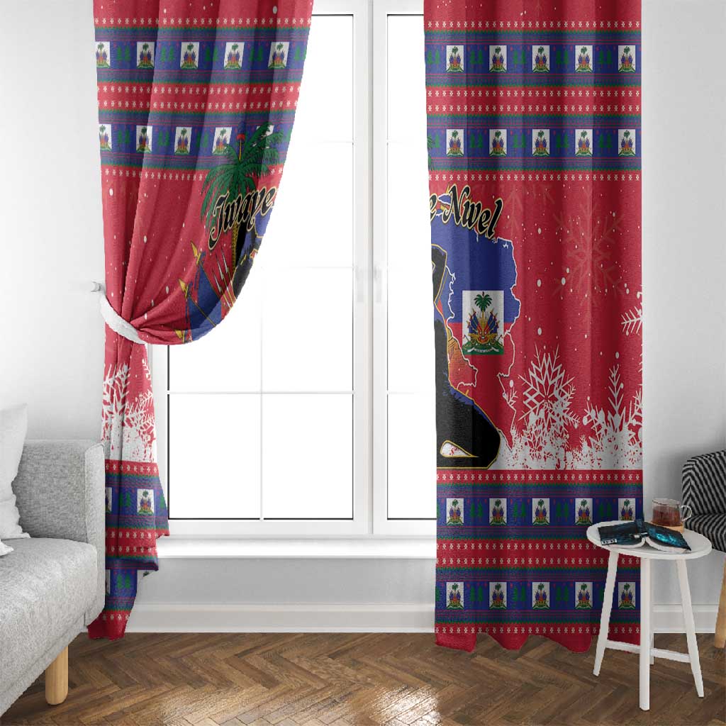 Ayiti Jwaye Nwel Window Curtain Haiti Merry Christmas - African Pride