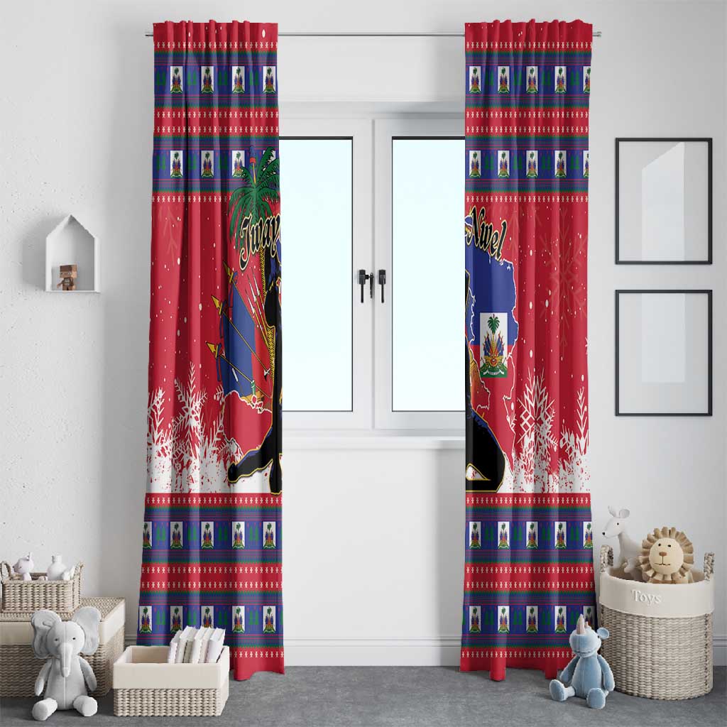 Ayiti Jwaye Nwel Window Curtain Haiti Merry Christmas - African Pride