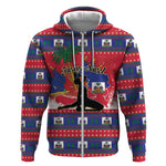 Personalized Ayiti Jwaye Nwel Zip Hoodie Haiti Merry Christmas - African Pride
