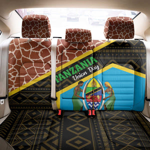 Tanzania Union Day 2024 Back Car Seat Cover Uhuru na Umoja Giraffe Pattern