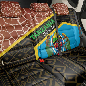 Tanzania Union Day 2024 Back Car Seat Cover Uhuru na Umoja Giraffe Pattern