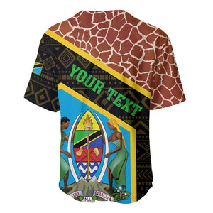 Tanzania Union Day 2024 Baseball Jersey Uhuru na Umoja Giraffe Pattern