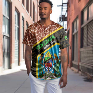 Tanzania Union Day 2024 Baseball Jersey Uhuru na Umoja Giraffe Pattern