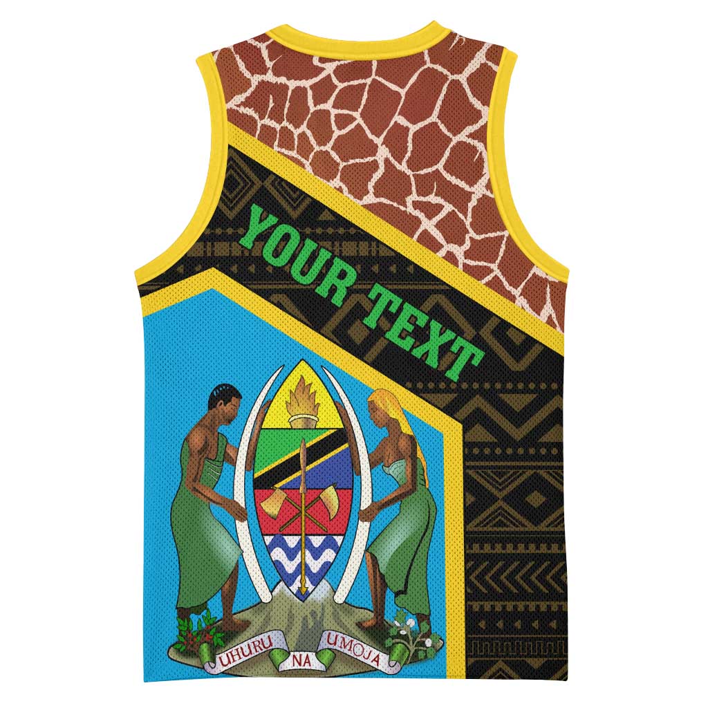 Tanzania Union Day 2024 Basketball Jersey Uhuru na Umoja Giraffe Pattern LT01