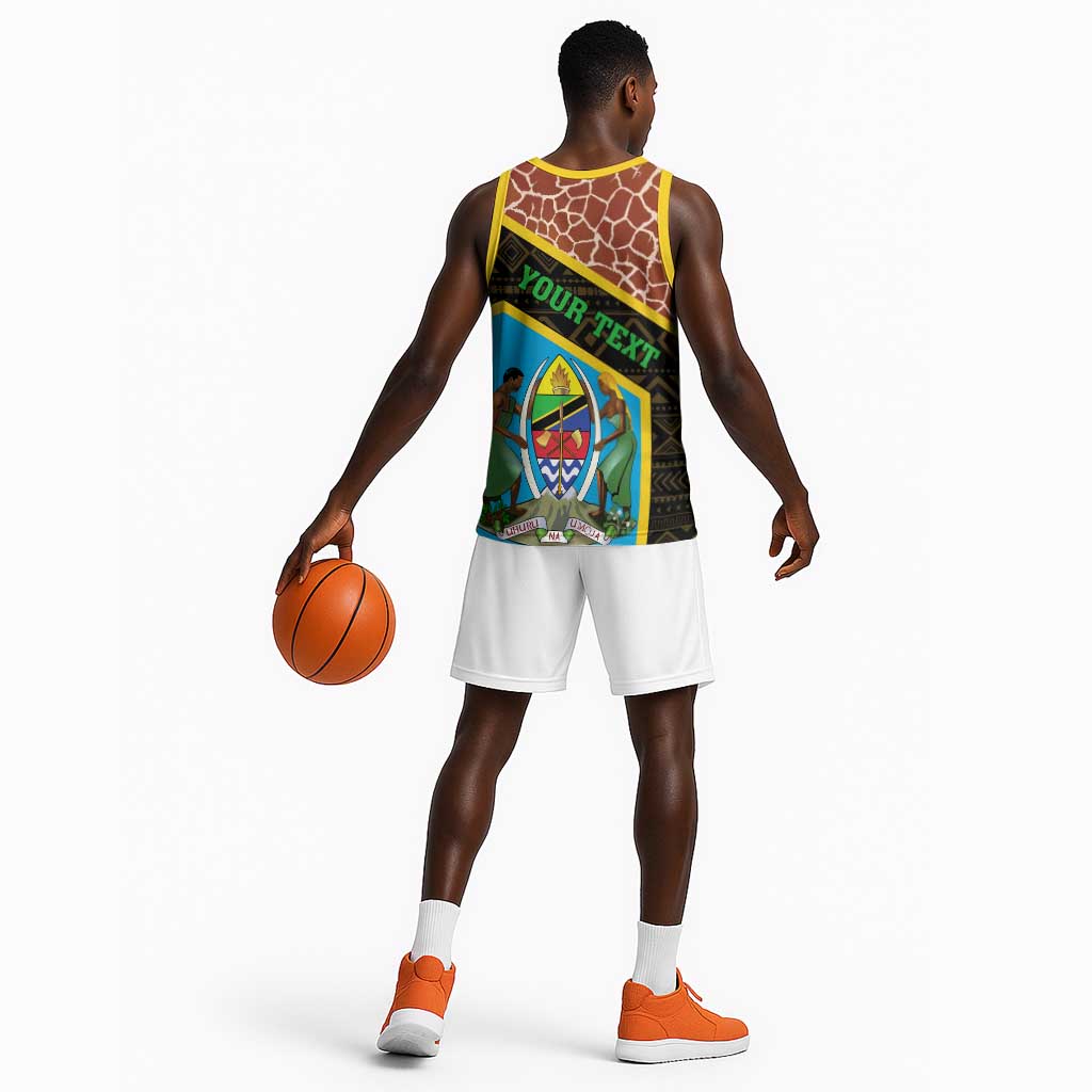 Tanzania Union Day 2024 Basketball Jersey Uhuru na Umoja Giraffe Pattern LT01