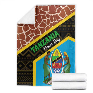 Tanzania Union Day 2024 Blanket Uhuru na Umoja Giraffe Pattern