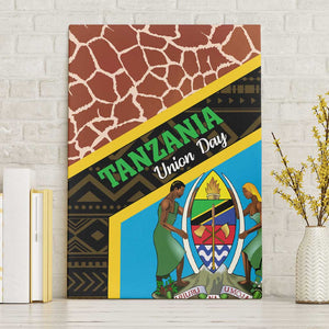 Tanzania Union Day 2024 Canvas Wall Art Uhuru na Umoja Giraffe Pattern